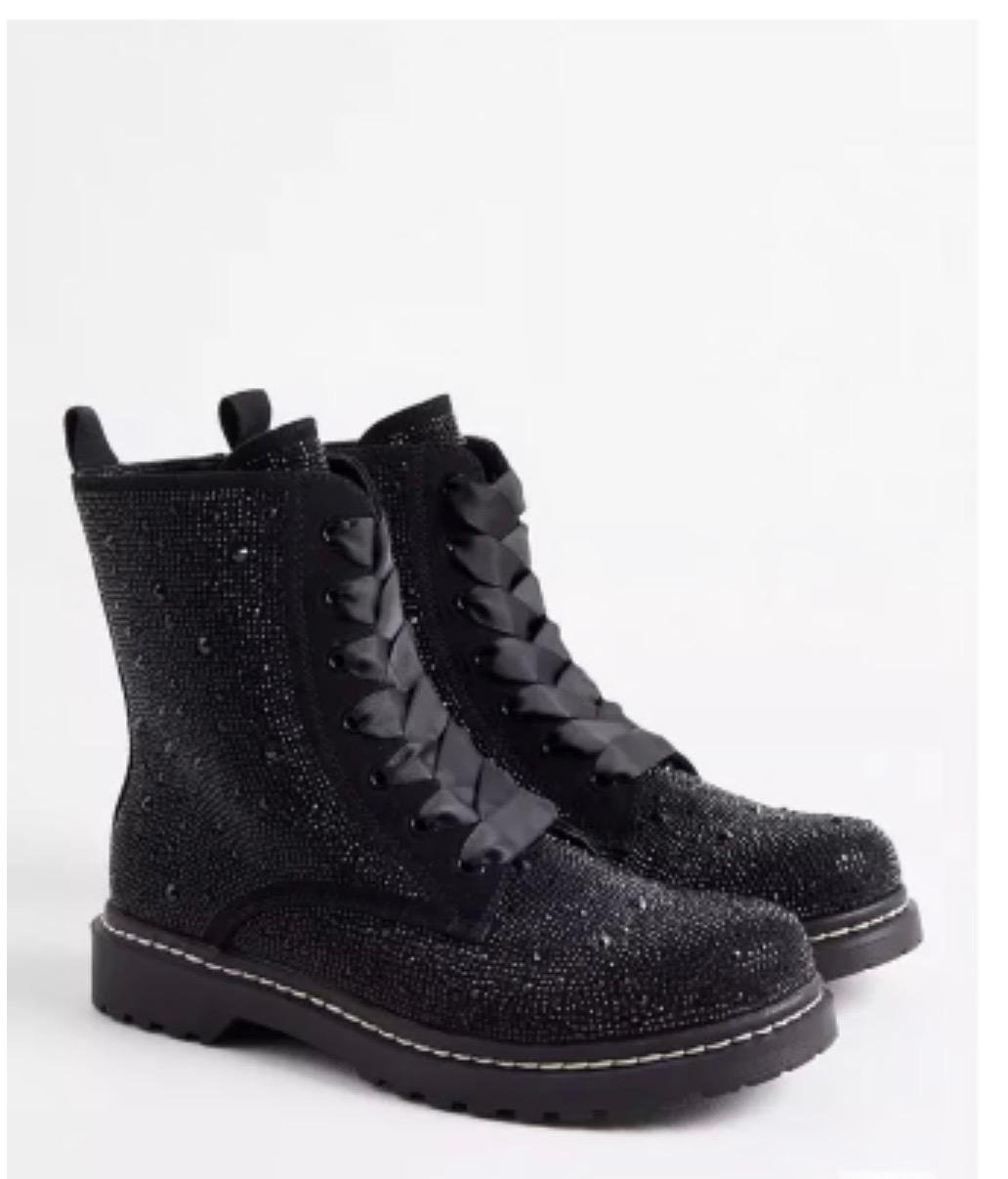 Bota Combat Cristal Negro